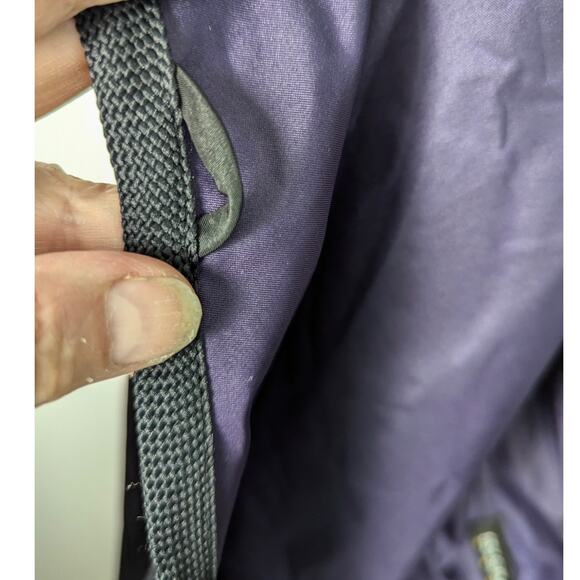 Mycra Pac Reversible Swing Jacket Velvet Nylon Drape Front One Button Tea Length - Picture 6 of 8